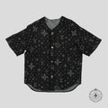 Louis Vuitton Discharged Monogram Baseball Shirt in Black