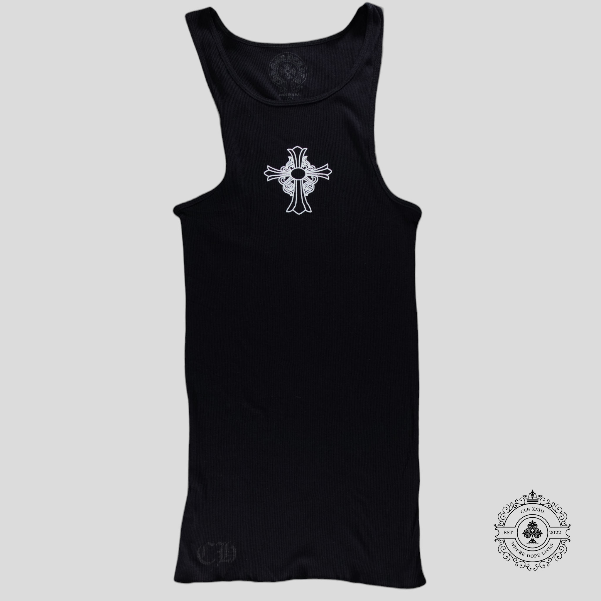 Chrome Hearts Hairy Cross Tank Top in Black