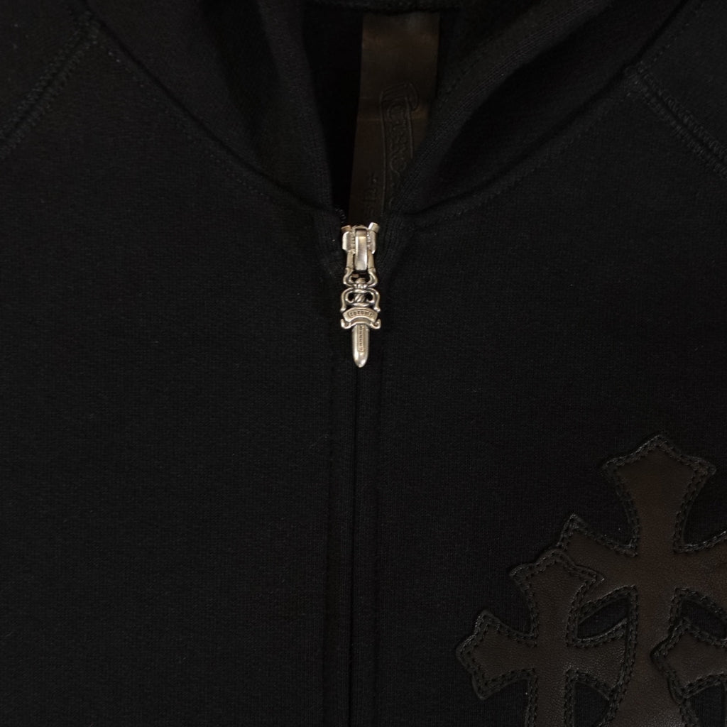 Chrome Hearts Paper Jam Zip Up Hoodie in Black