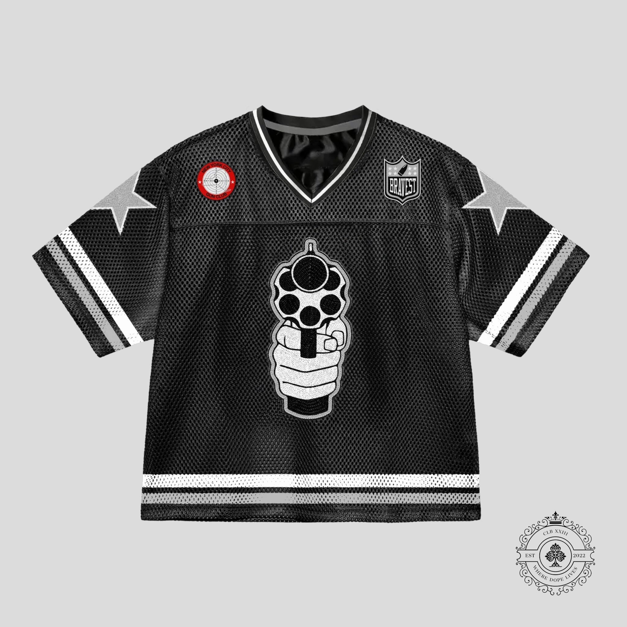 Bravest Studios 911 Football Jersey in Black