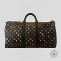 Louis Vuitton x Takashi Murakami Keepall Bandouliere 50 in Black