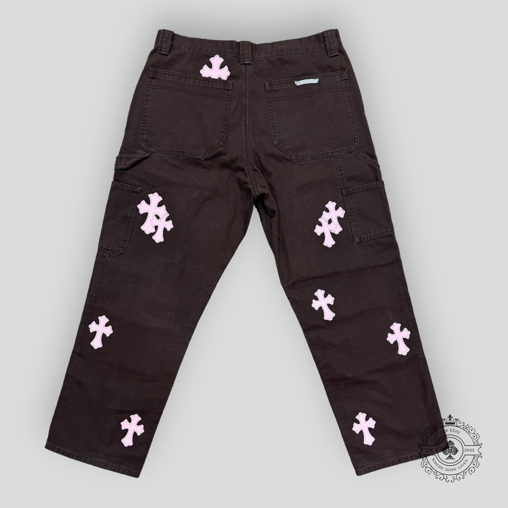 Chrome Hearts Pink Patch Double Knee Carpenter Pants