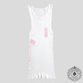 Chrome Hearts T Bar Rib Tank Top in White / Pink