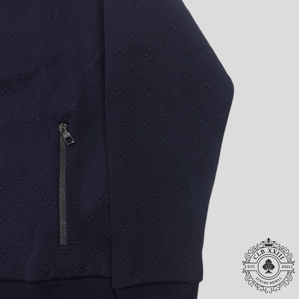 Louis Vuitton Monogram Embroidered Jacket in Navy Blue