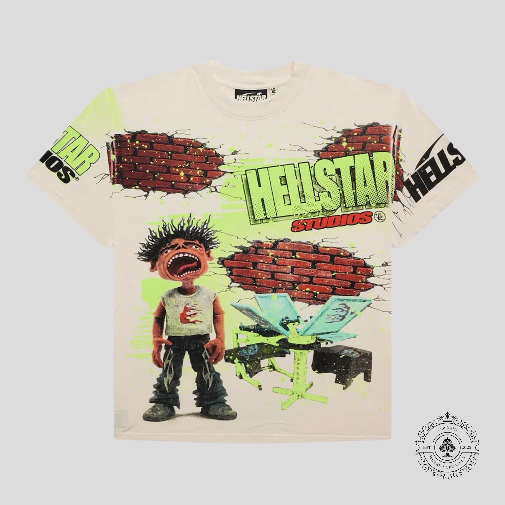 Hellstar Studios Brick Wall T-Shirt in White