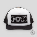 Chrome Hearts Foti Patch Trucker Hat in White / Black