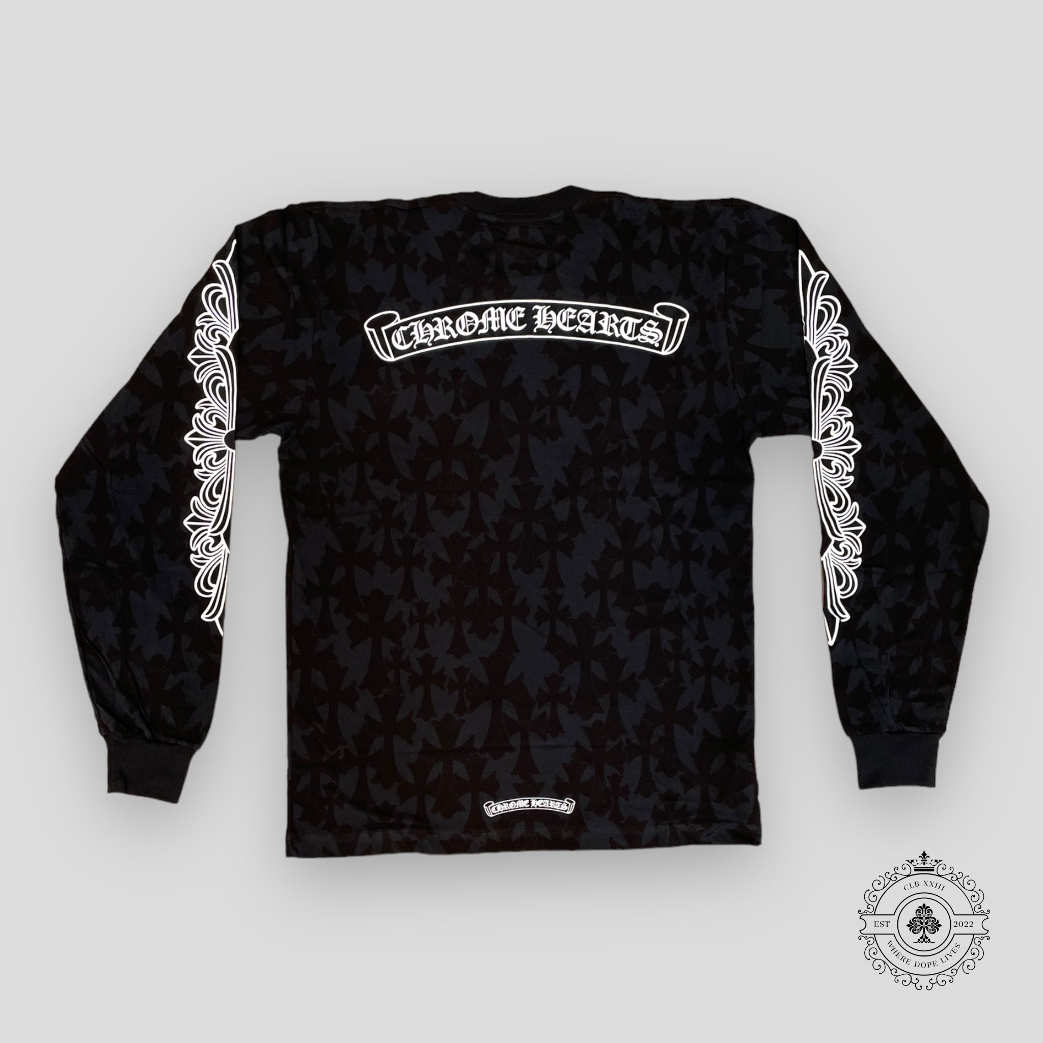 Chrome Hearts Cemetery Cross Monogram L/S Tee