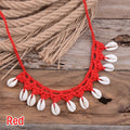 Collier ras du cou coquillage, coquillages cauris naturels, corde ras du cou