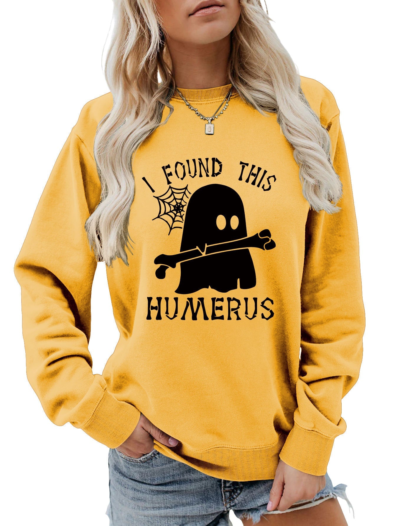 J'AI TROUVÉ CE SWEAT-SHIRT À COL ROND HUMÉRUS
