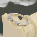 Bague ouverte en argent sterling 925 et zircon
