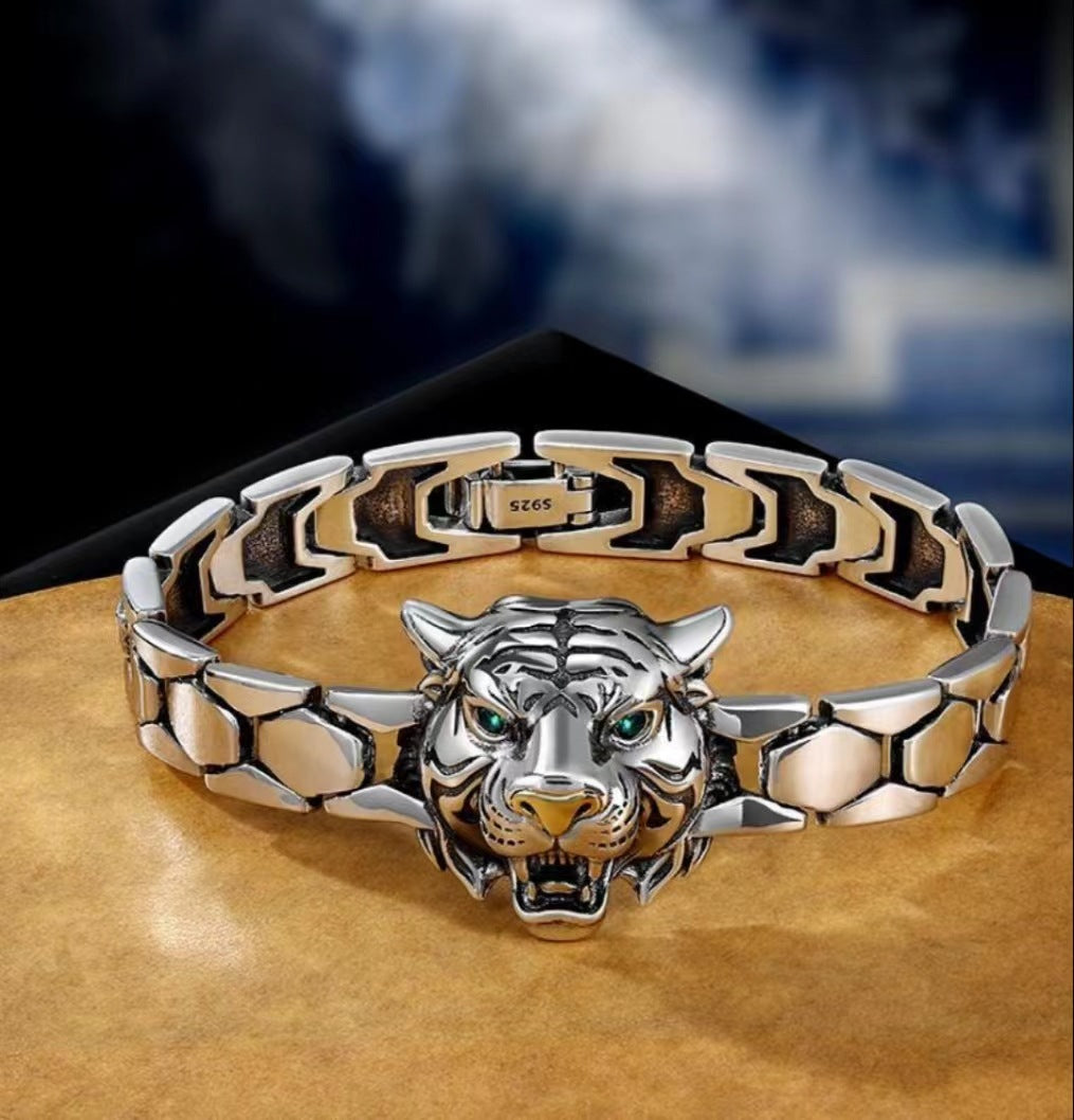 Bracelet tête de tigre dominateur