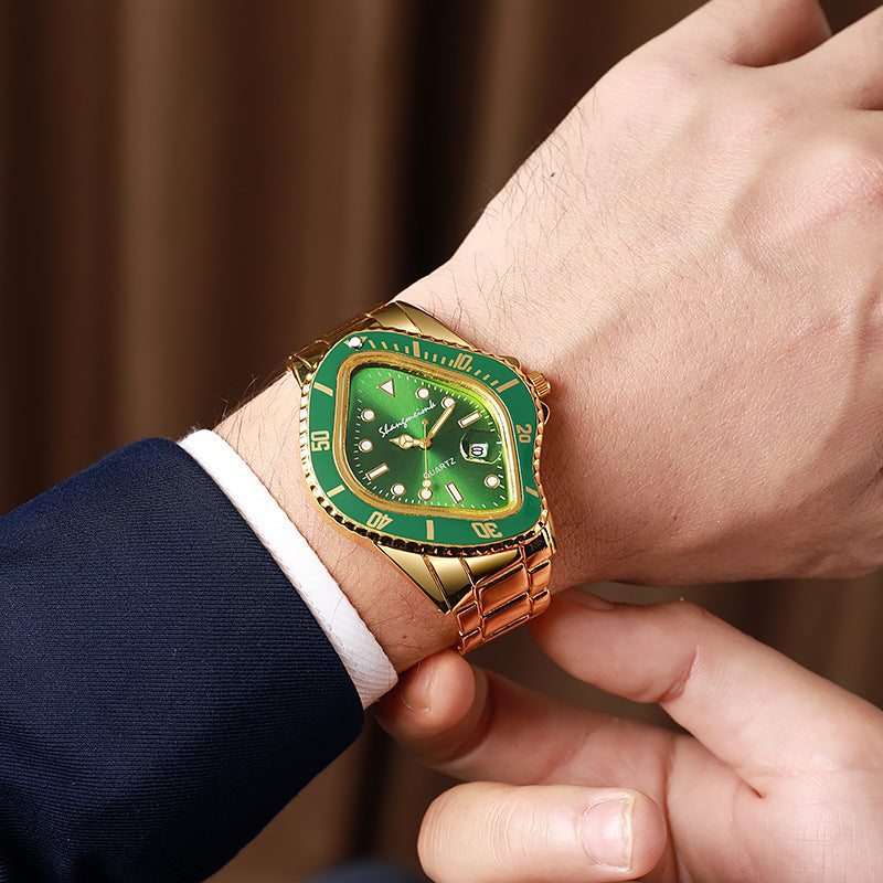 Montre décontractée étanche avec bracelet en acier allié Twisted Submariner Set