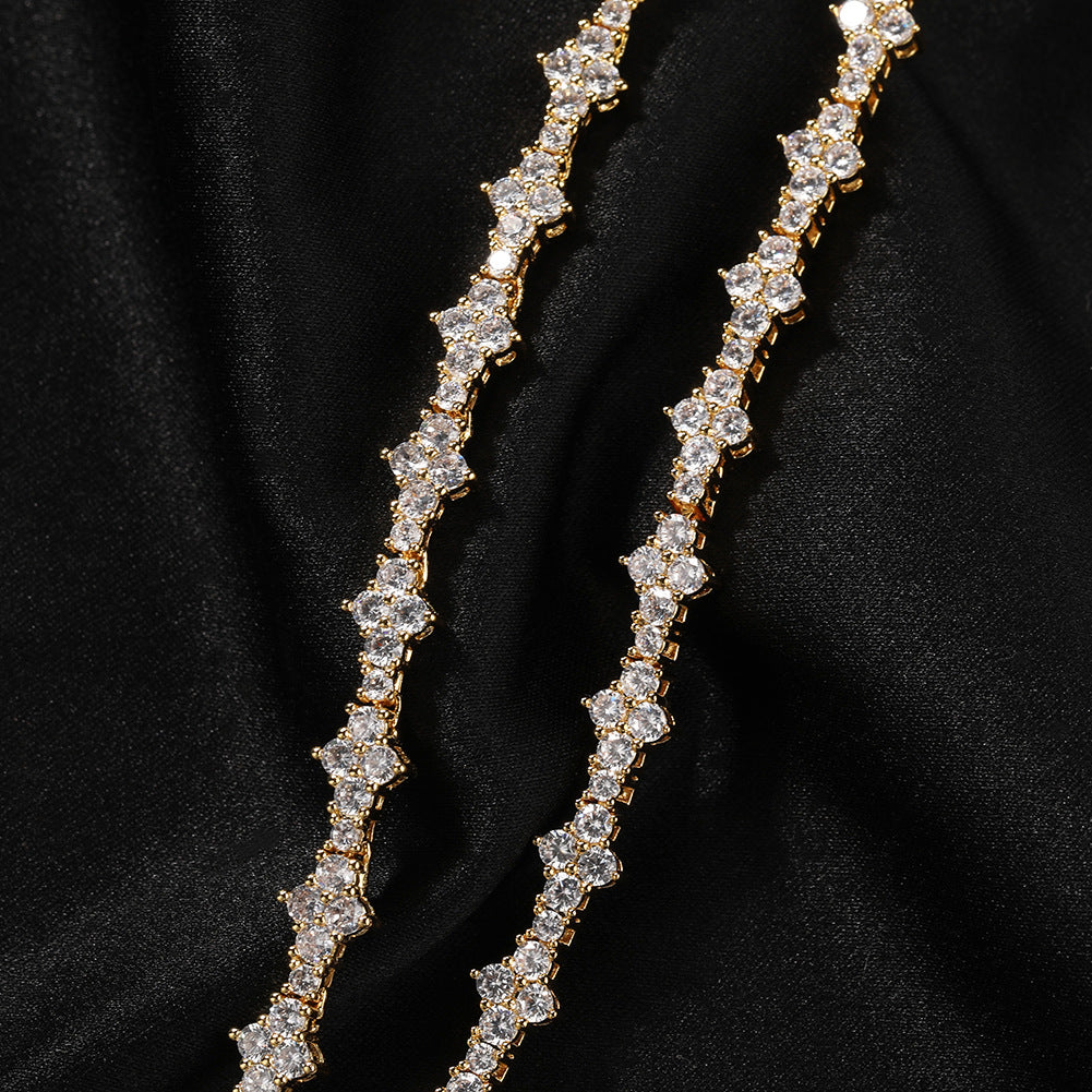 mens gold chain airplane tennis necklace