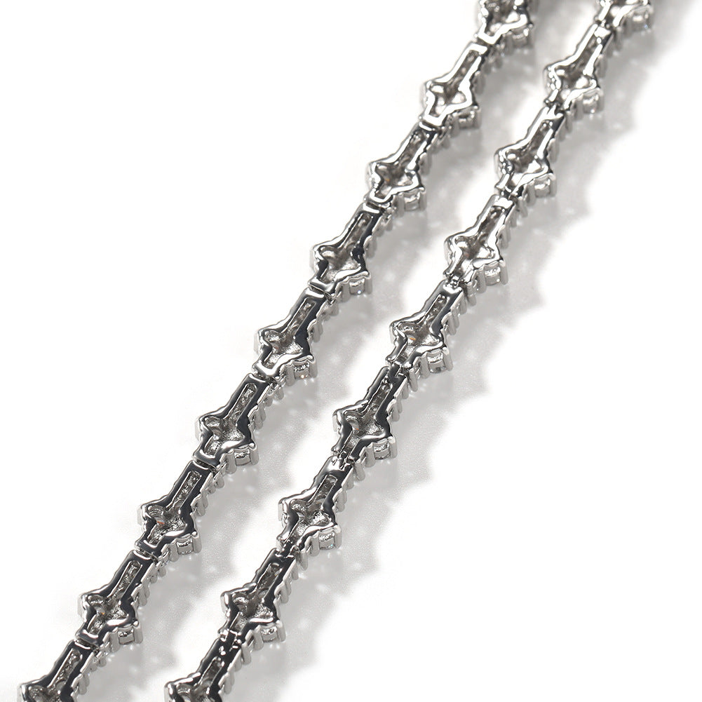 mens gold chain airplane tennis necklace