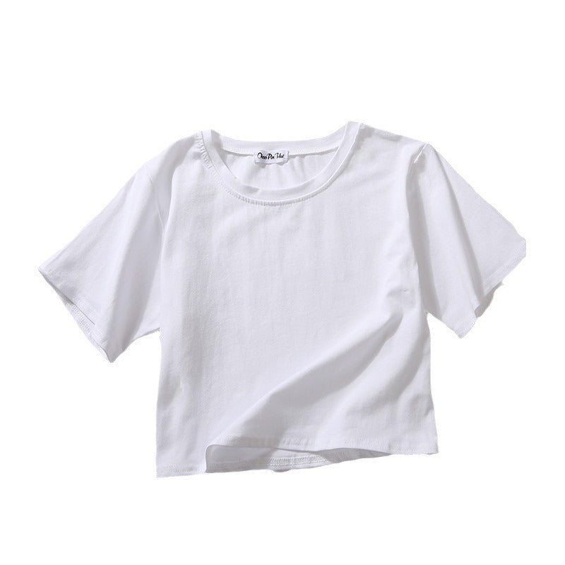 T-shirt court uni polyvalent pour étudiantes