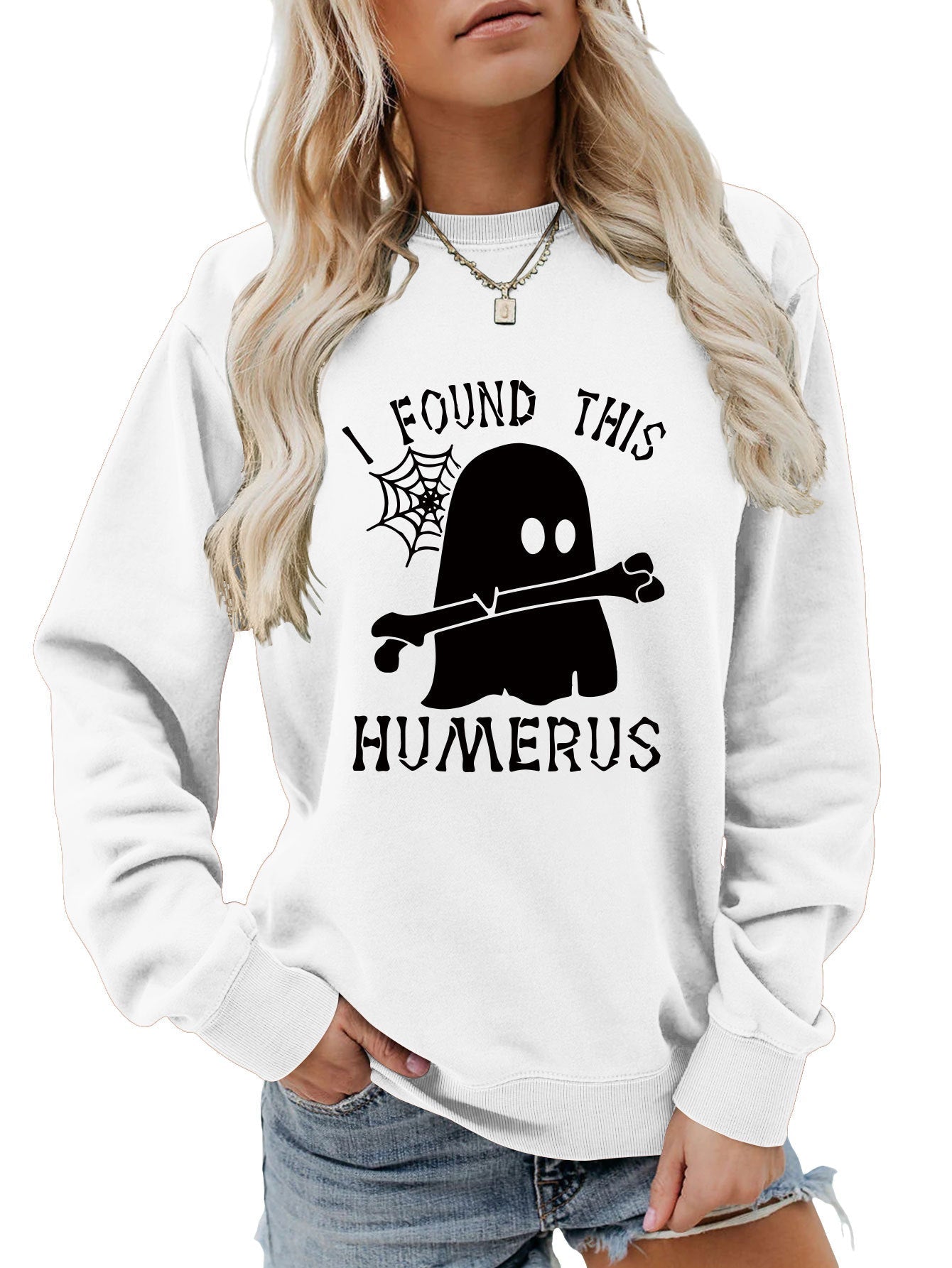 J'AI TROUVÉ CE SWEAT-SHIRT À COL ROND HUMÉRUS
