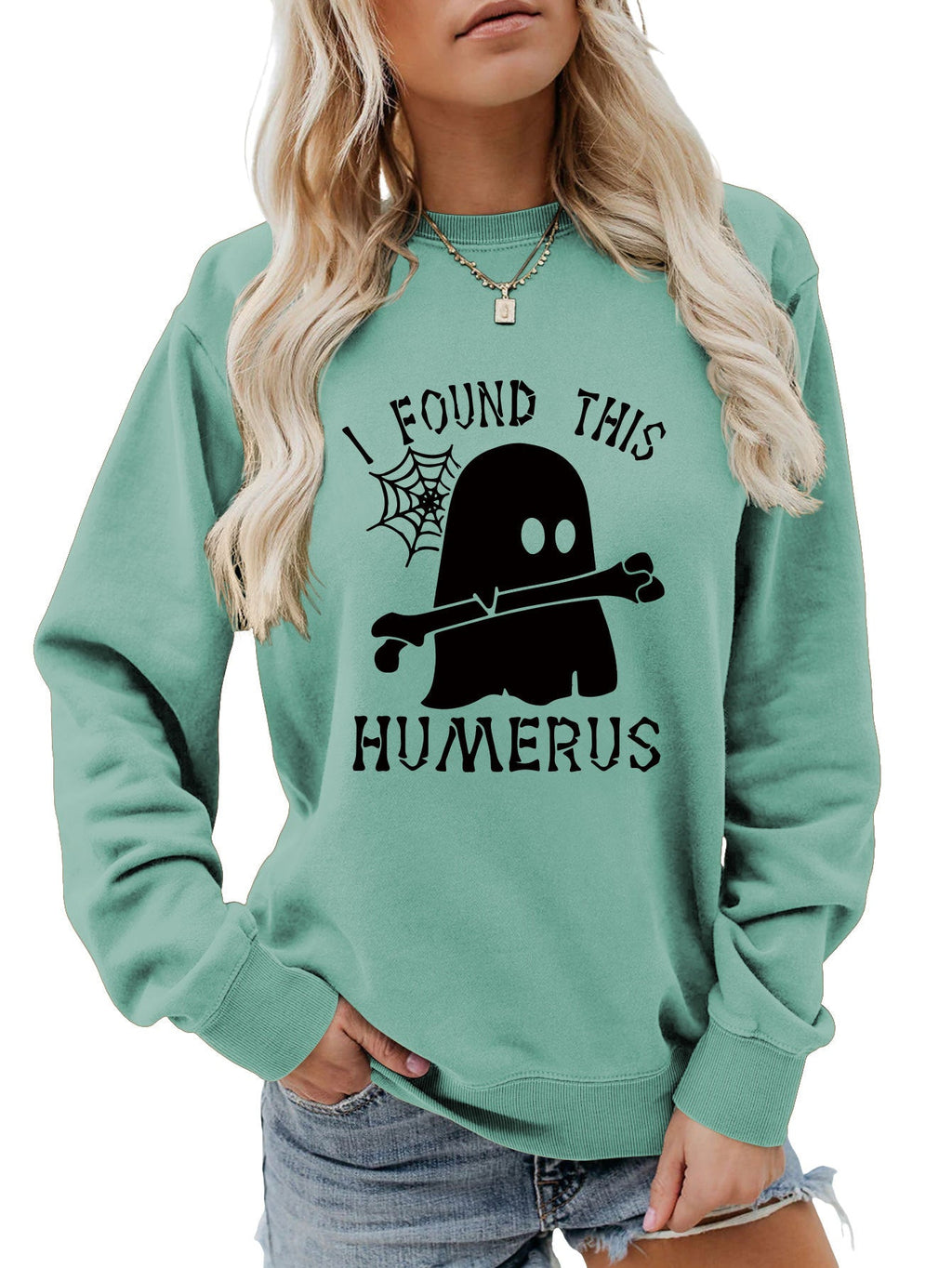 J'AI TROUVÉ CE SWEAT-SHIRT À COL ROND HUMÉRUS