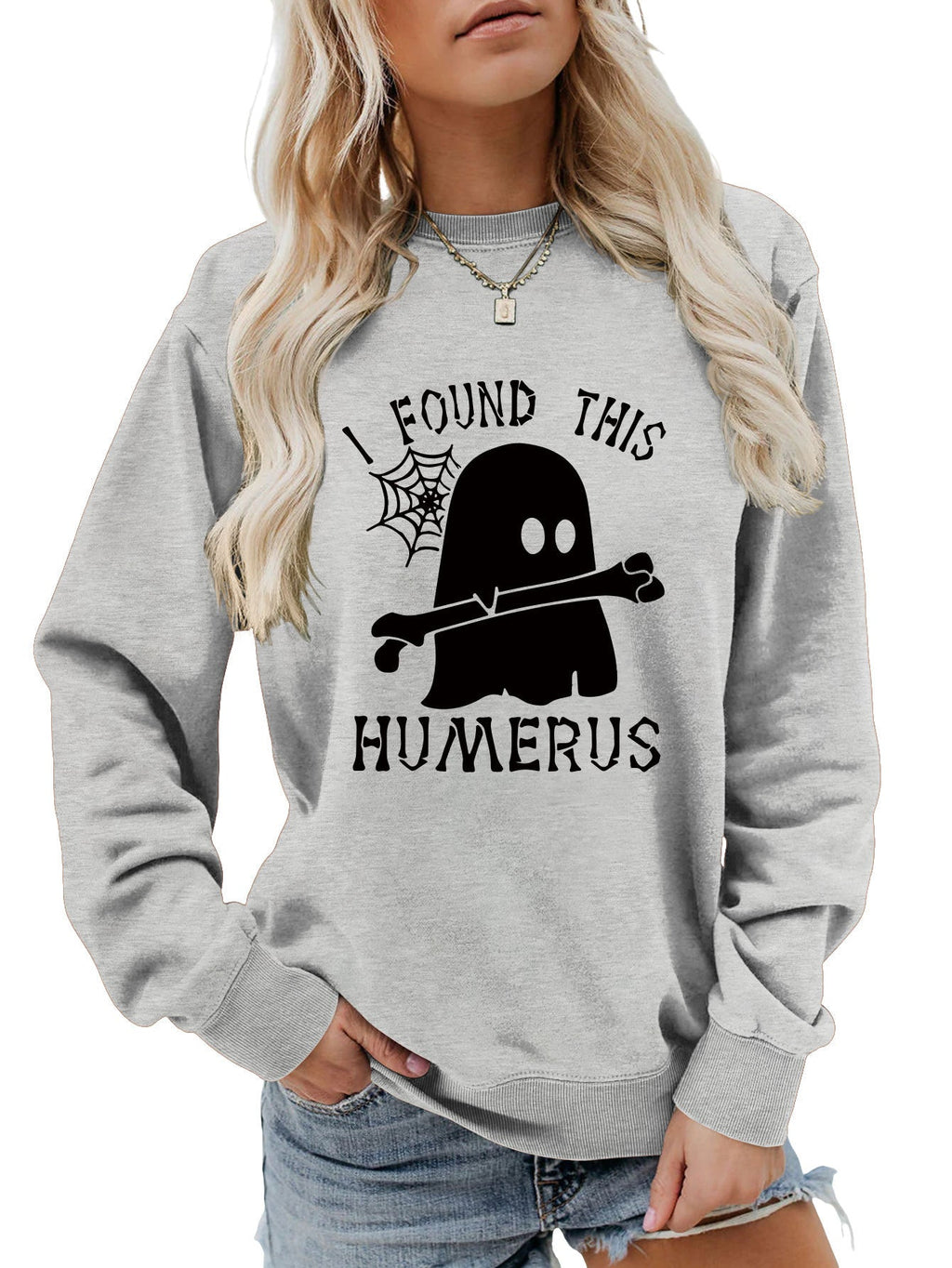 J'AI TROUVÉ CE SWEAT-SHIRT À COL ROND HUMÉRUS