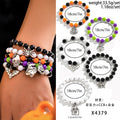 Lot de bracelets citrouille tête de mort pour Halloween