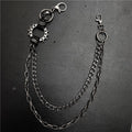 Exaggerated spiked retro trendy brand single loop pants chain