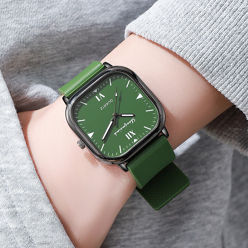 Montre unisexe à quartz carrée
