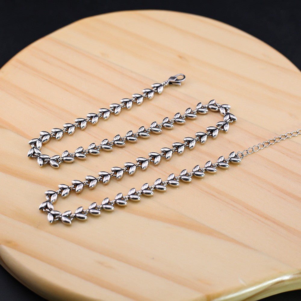 Collier cœur épi de blé simple