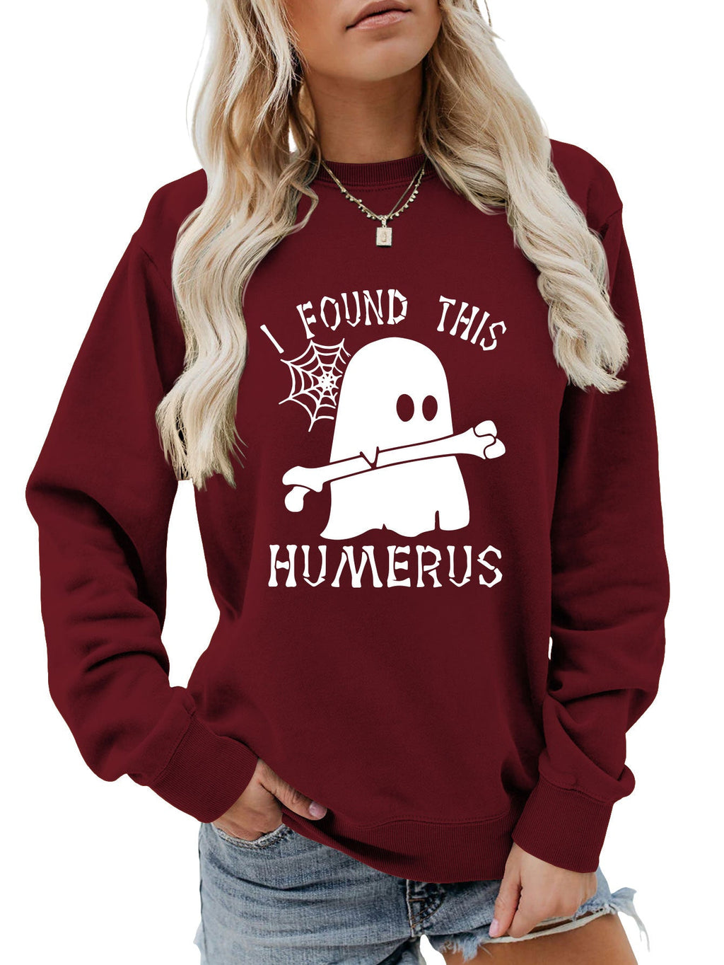 J'AI TROUVÉ CE SWEAT-SHIRT À COL ROND HUMÉRUS