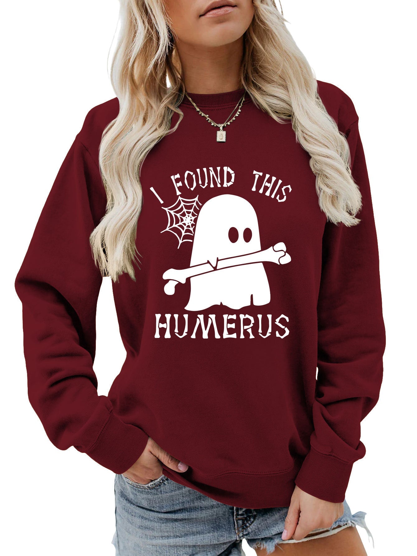 J'AI TROUVÉ CE SWEAT-SHIRT À COL ROND HUMÉRUS