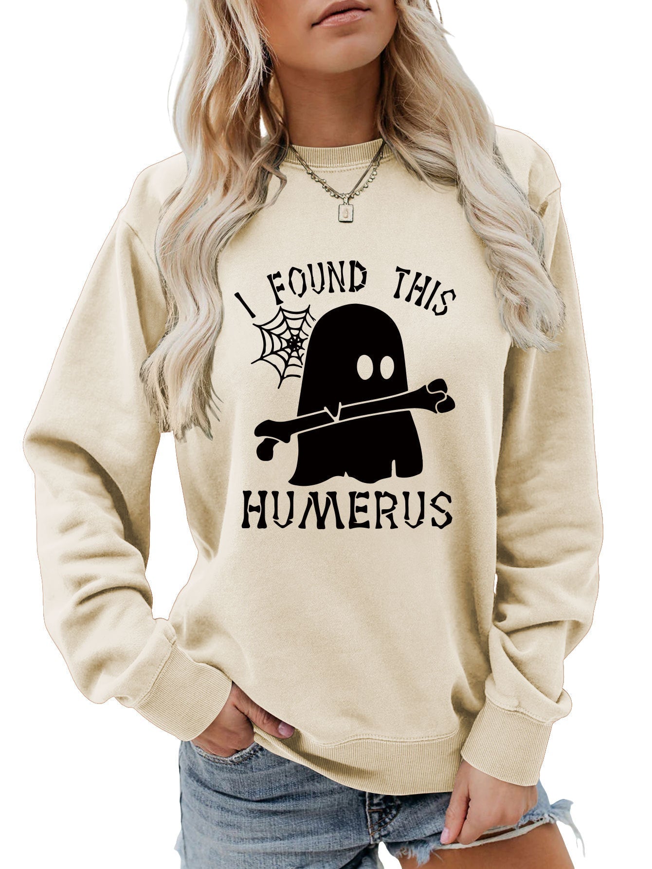 J'AI TROUVÉ CE SWEAT-SHIRT À COL ROND HUMÉRUS