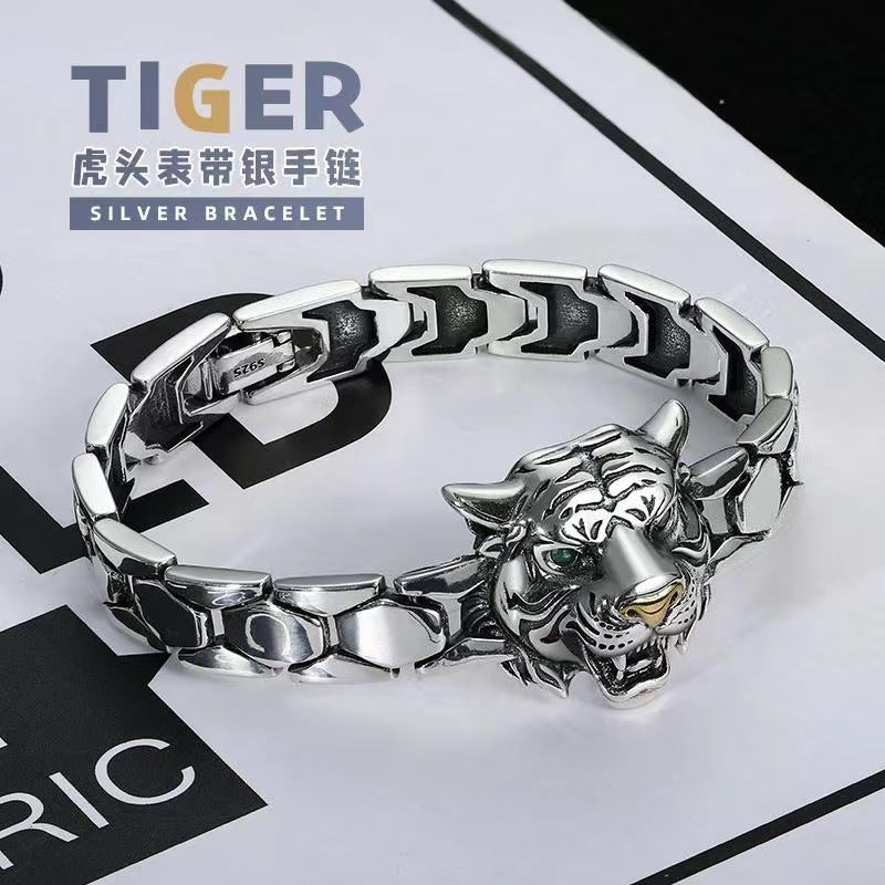 Bracelet tête de tigre dominateur