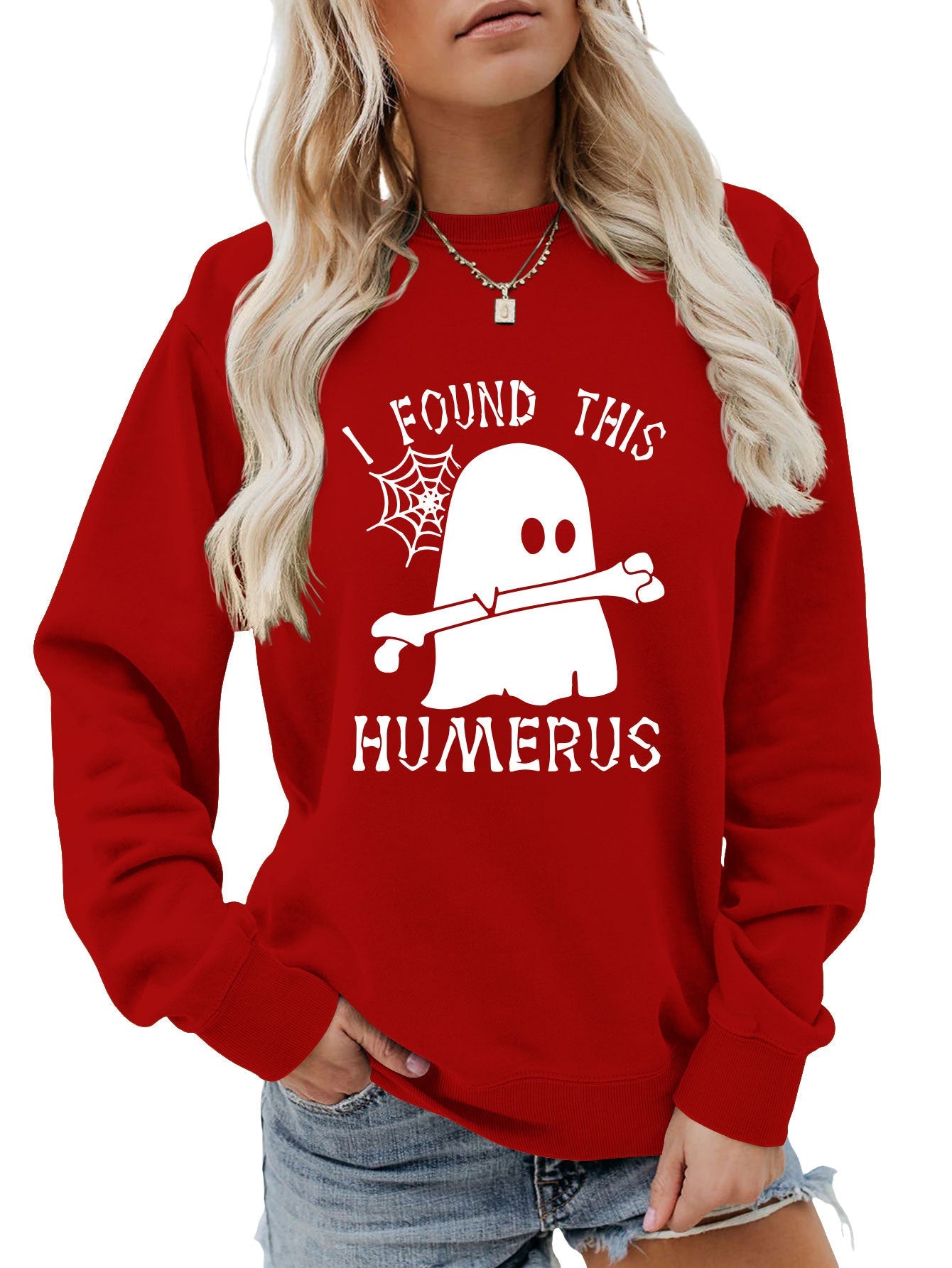 J'AI TROUVÉ CE SWEAT-SHIRT À COL ROND HUMÉRUS