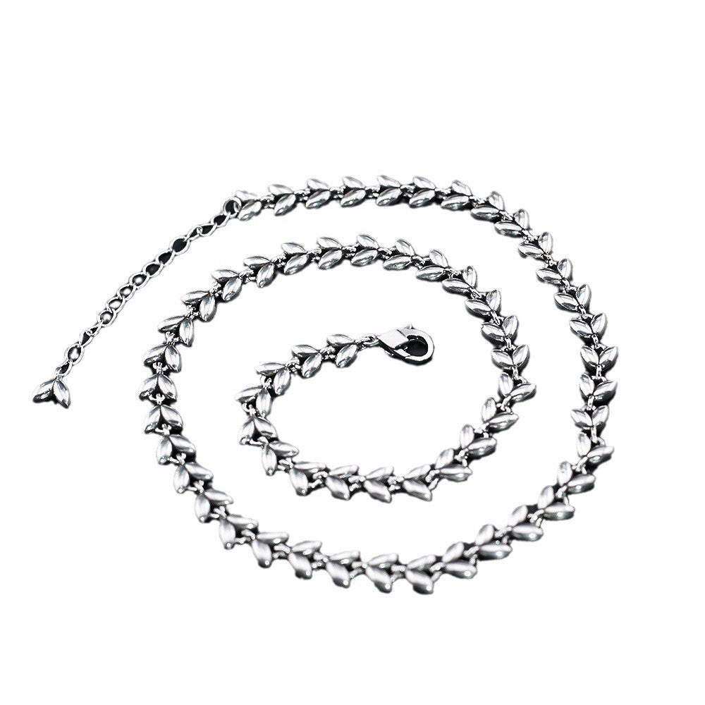 Collier cœur épi de blé simple
