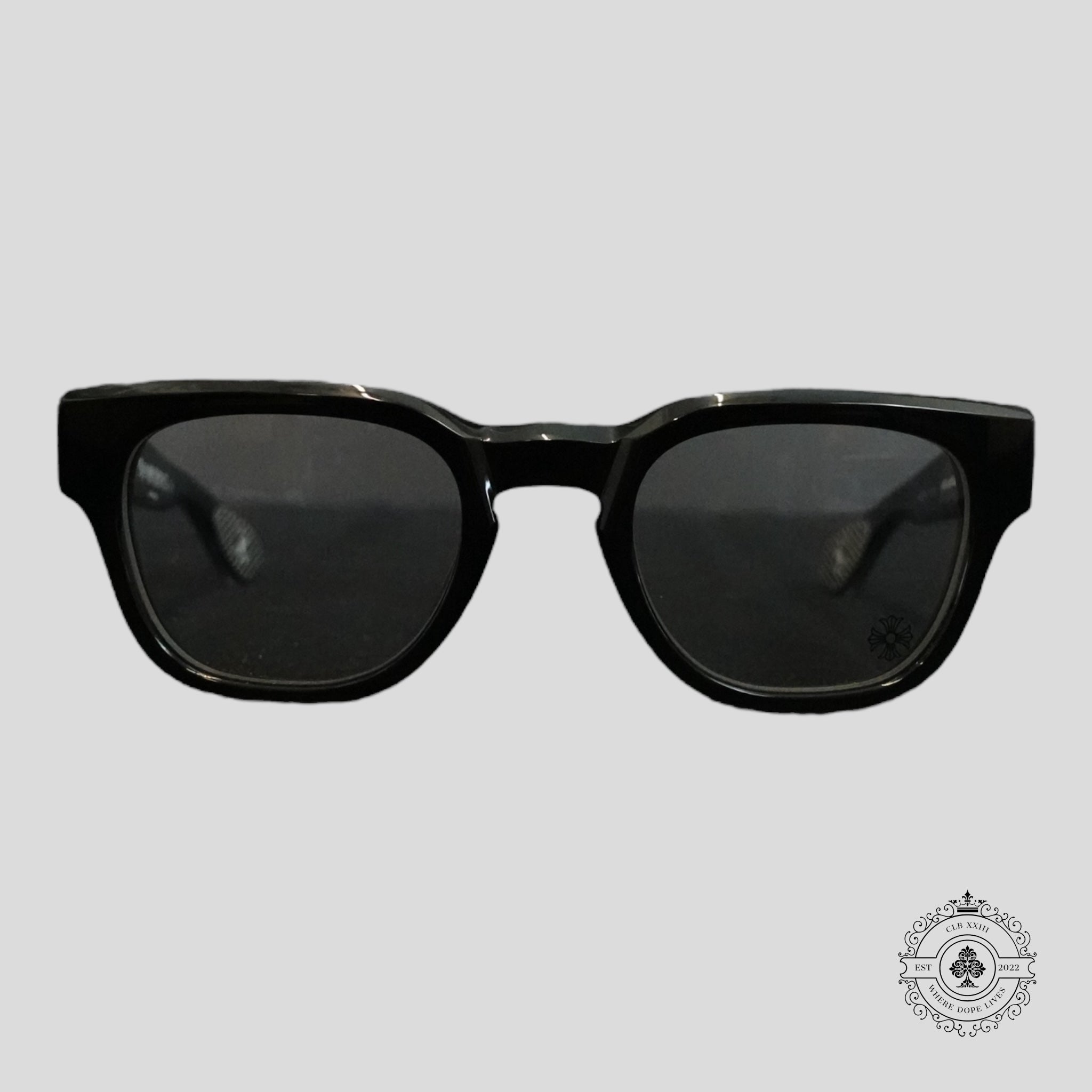 Chrome Hearts Diamond Embellished Cuntvoluted Glasses in Black/Silver