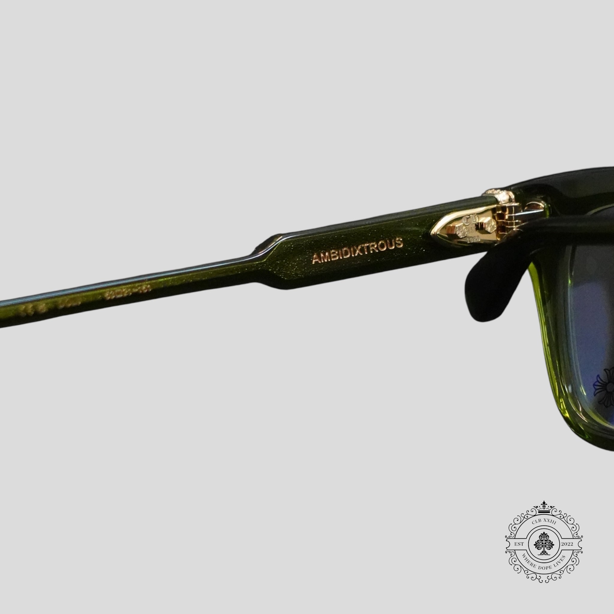 Chrome Hearts Ambidixtrous Sunglasses in Green/Gold