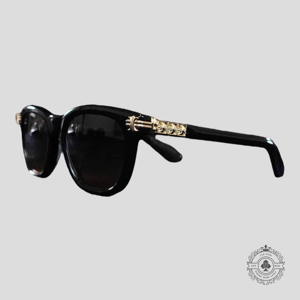 Chrome Hearts Smoke Show Sunglasses in Black/Gold