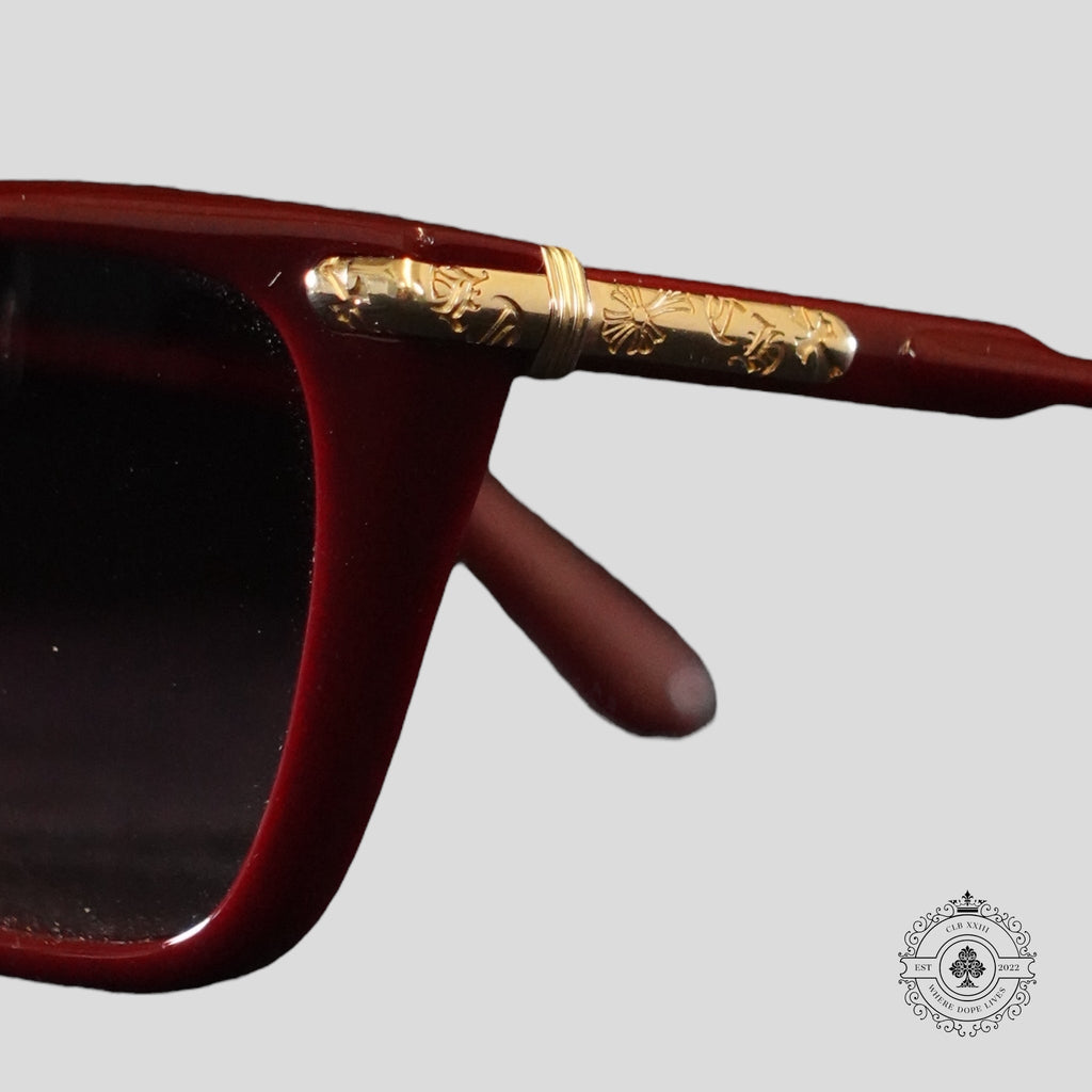 Chrome Hearts Stiffilis Glasses in Red/Gold