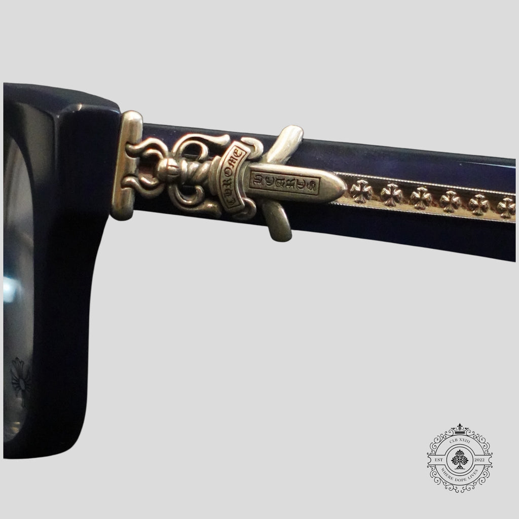 Chrome Hearts Vagillionaire II Glasses in Blue/Silver