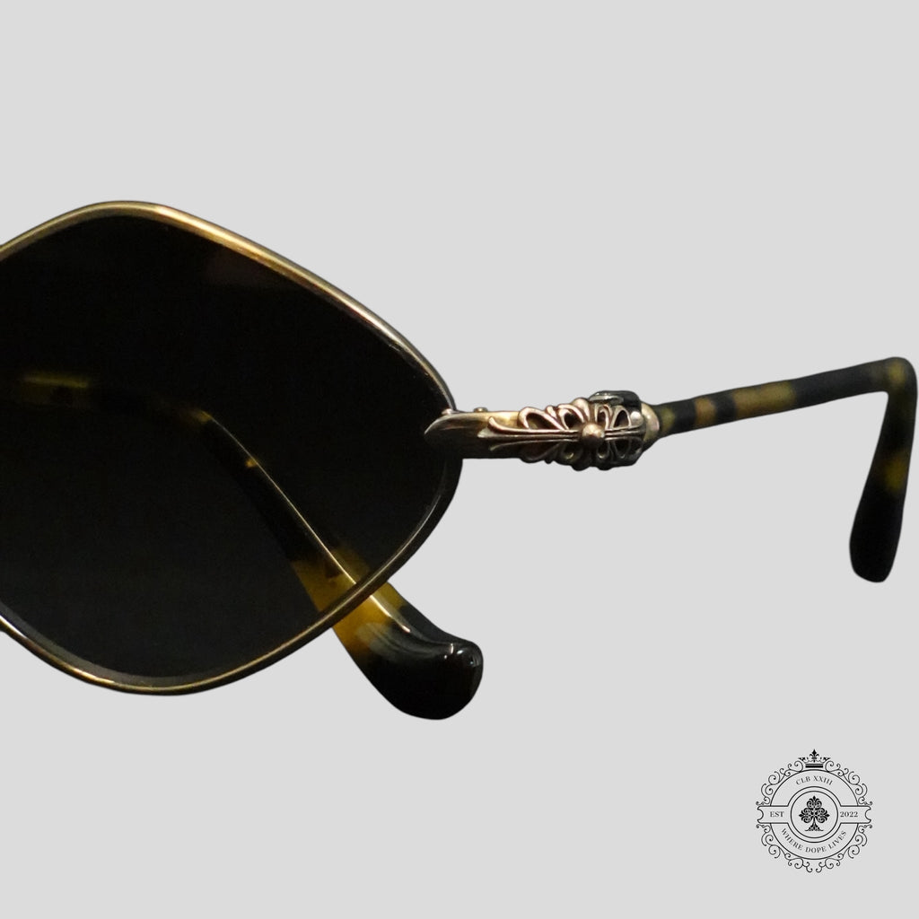 Chrome Hearts Diamond Dog Sunglasses in Tortoise