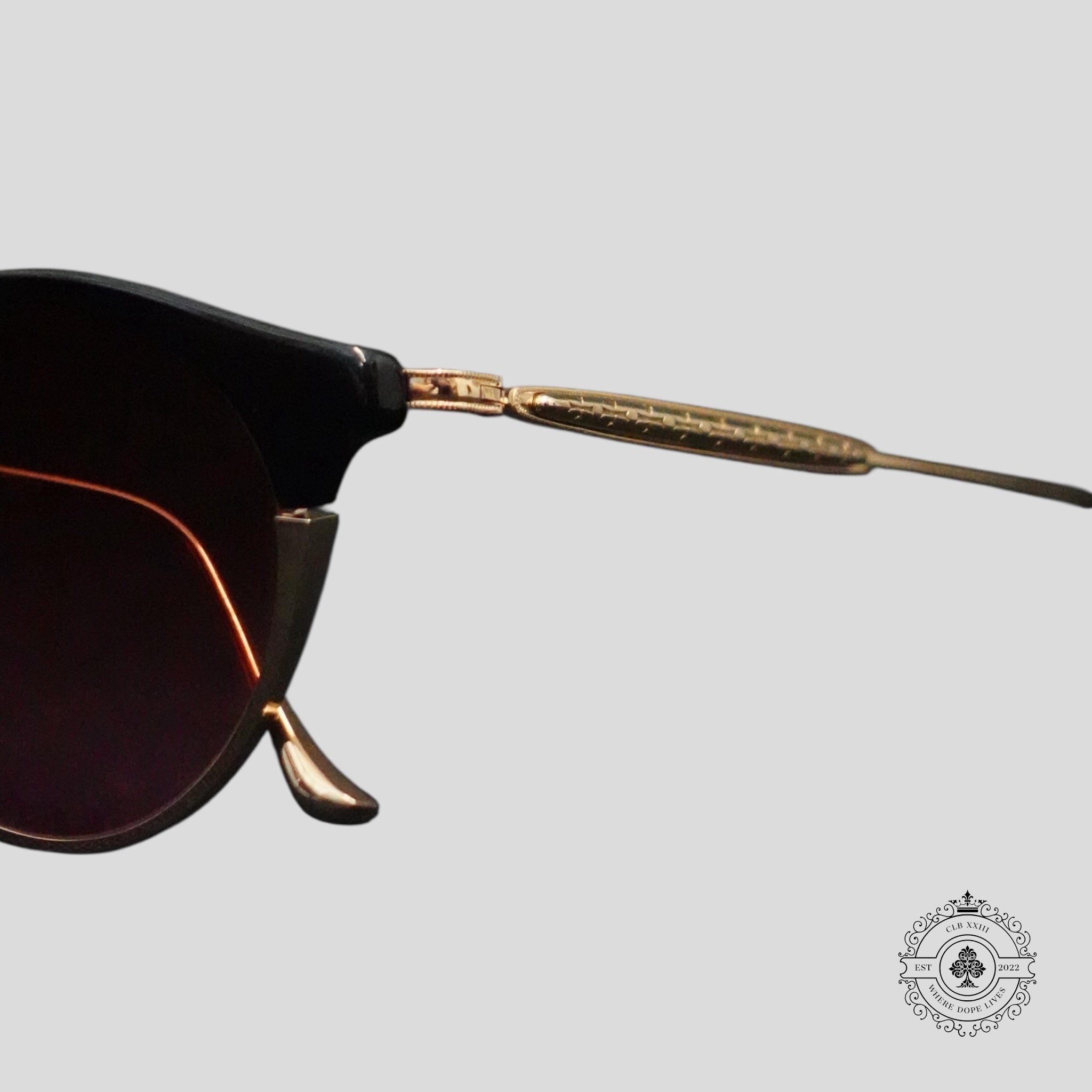 Chrome Hearts Serendipitous Glasses in Black/Gold
