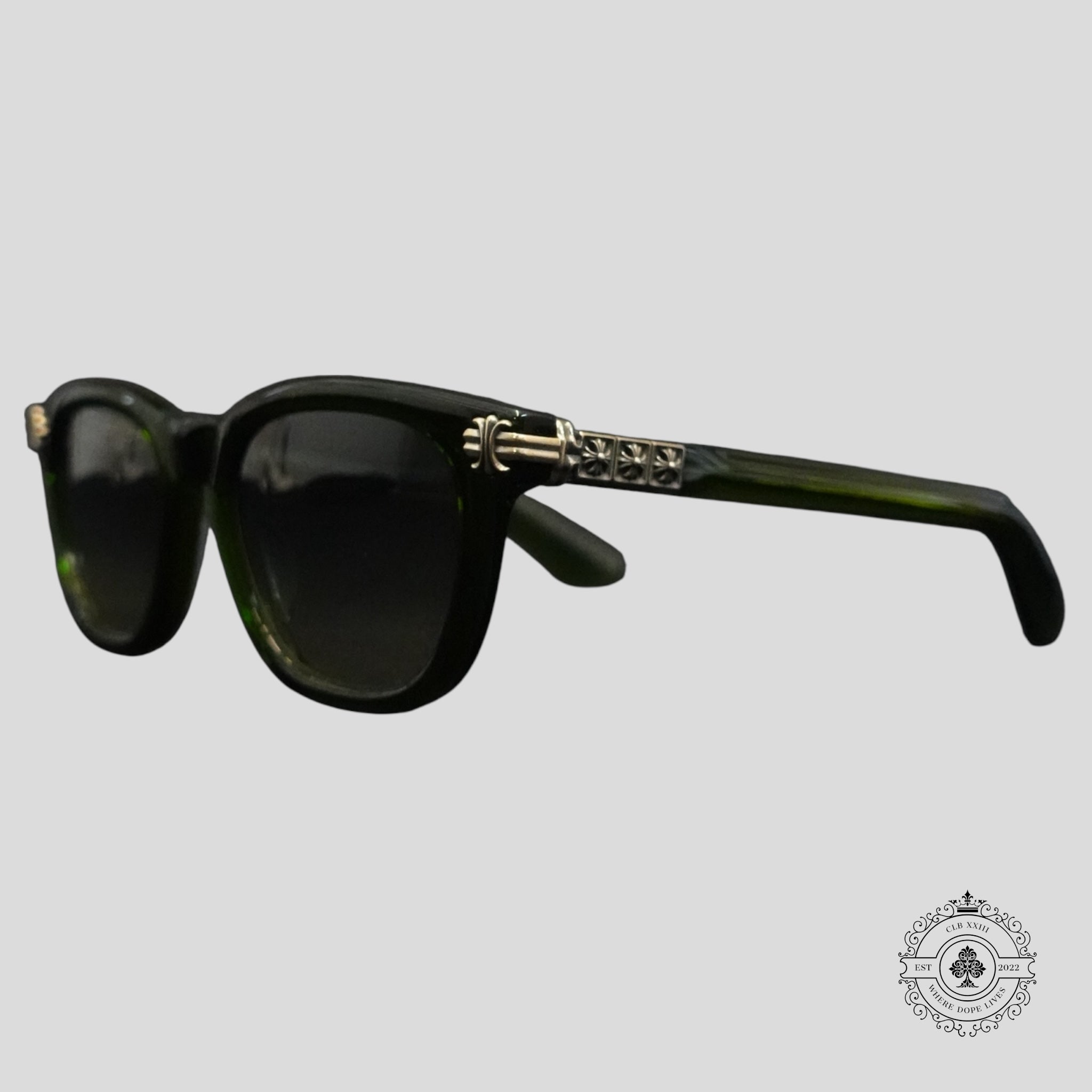 Chrome Hearts Smoke Show Sunglasses in Green/Silver