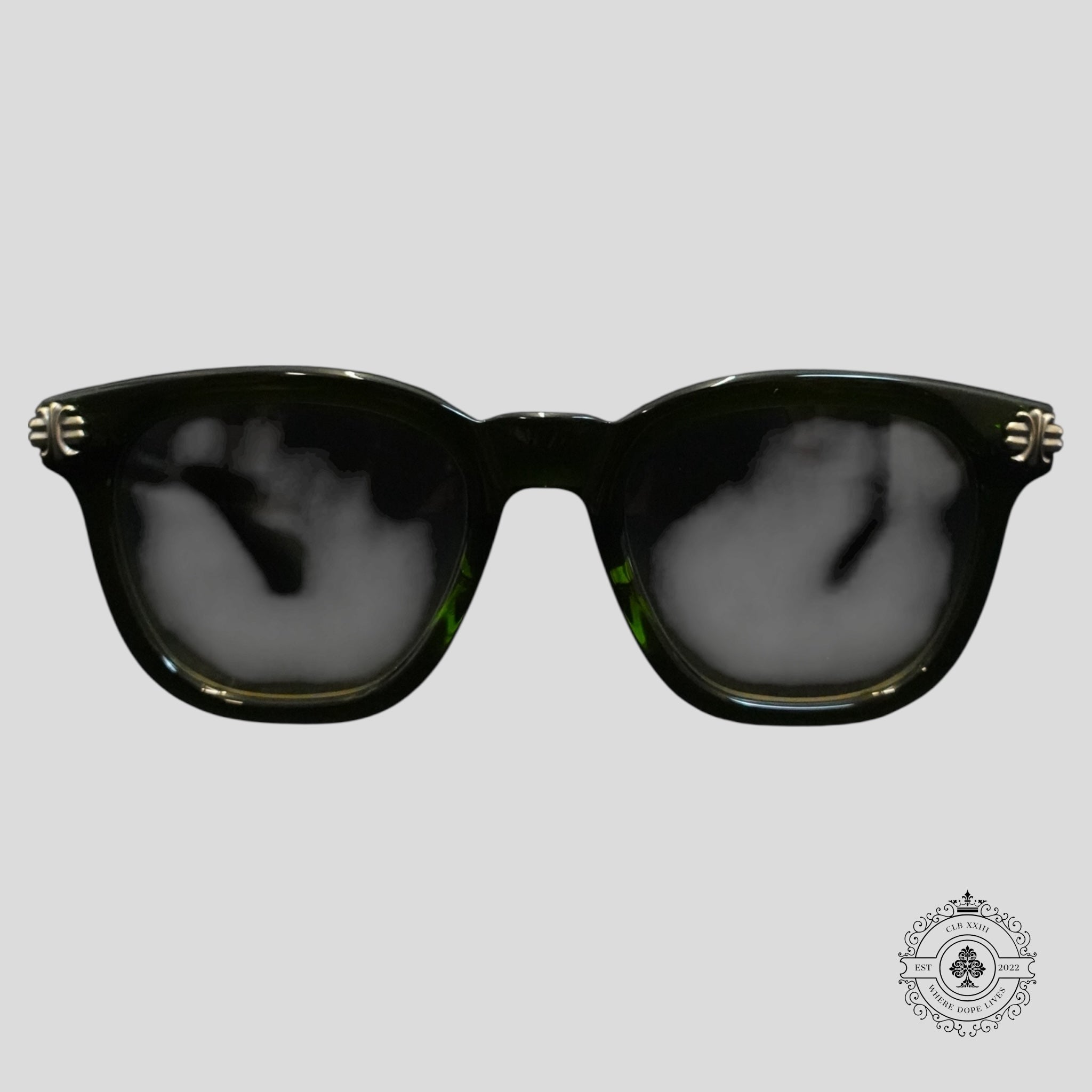 Chrome Hearts Smoke Show Sunglasses in Green/Silver