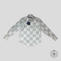 Louis Vuitton Damier Button Up Shirt in White/Grey