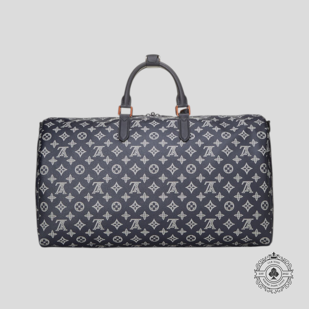 Louis Vuitton x Kim Jones LV Upside Down Monogram Keepall Bandouliere 50 in Navy