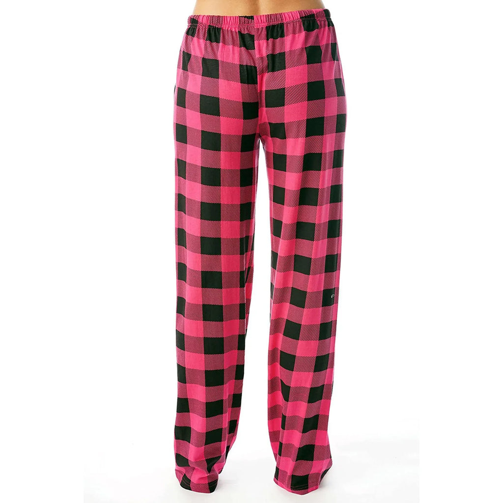 Pantalon de pyjama de Noël pour femme Pantalon à carreaux d'automne et d'hiver