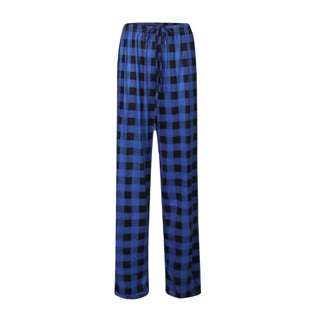 Pantalon de pyjama de Noël pour femme Pantalon à carreaux d'automne et d'hiver