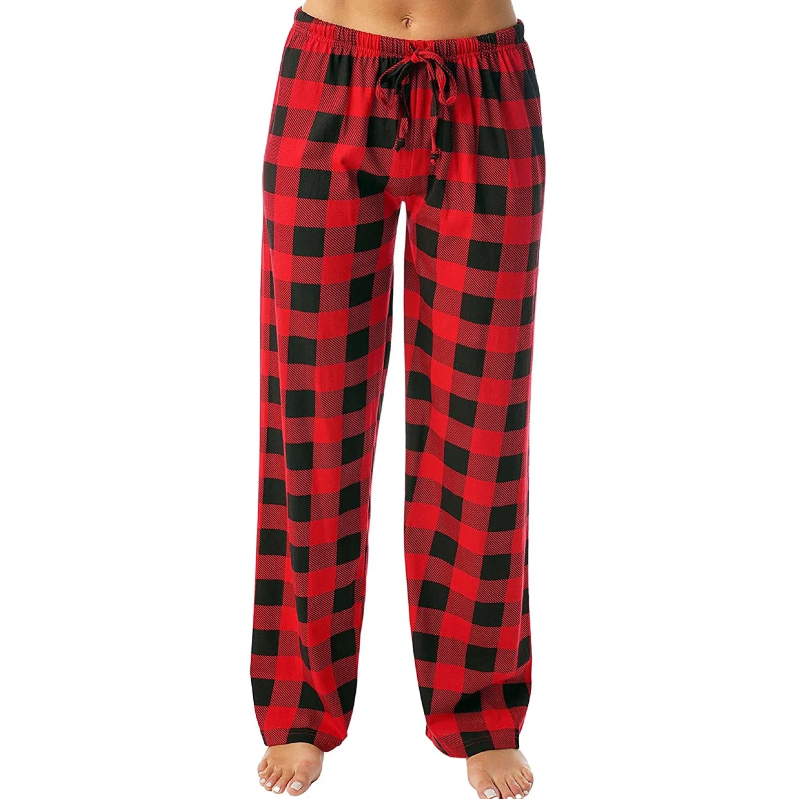Pantalon de pyjama de Noël pour femme Pantalon à carreaux d'automne et d'hiver