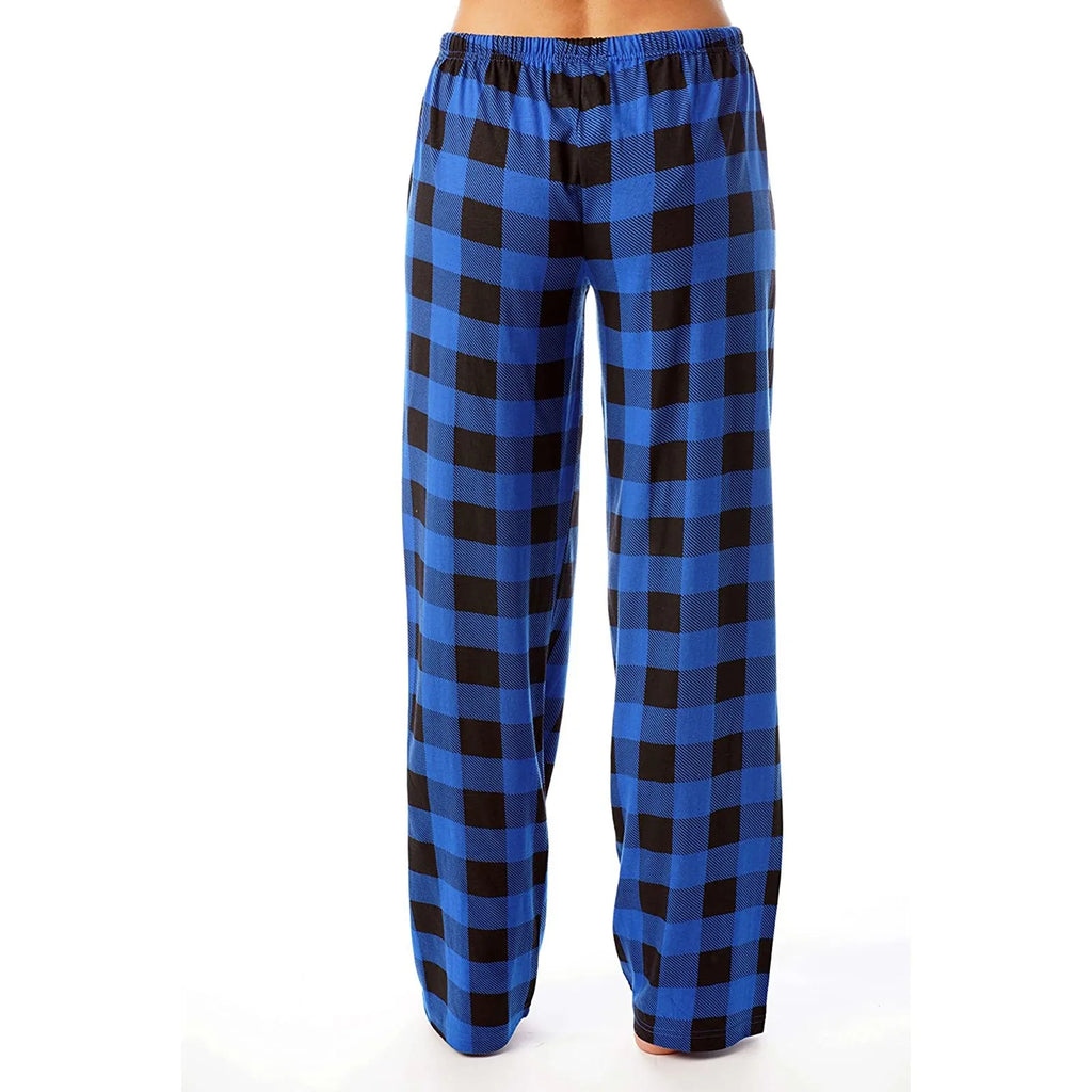 Pantalon de pyjama de Noël pour femme Pantalon à carreaux d'automne et d'hiver