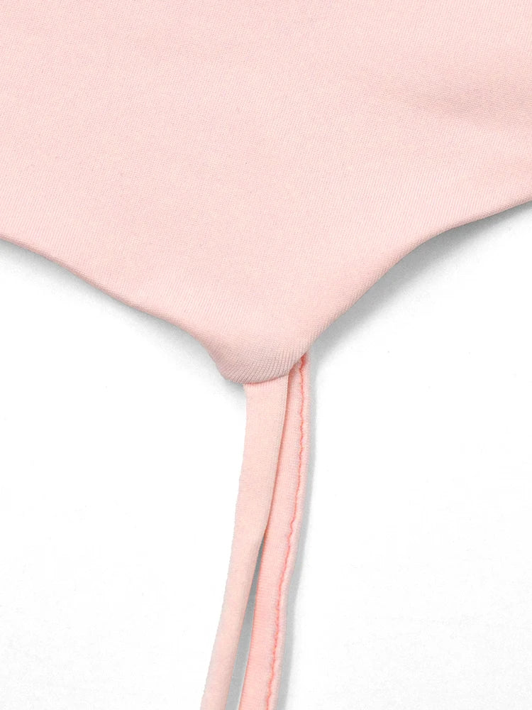 Robe moulante sans manches dos nu à bretelles unies
