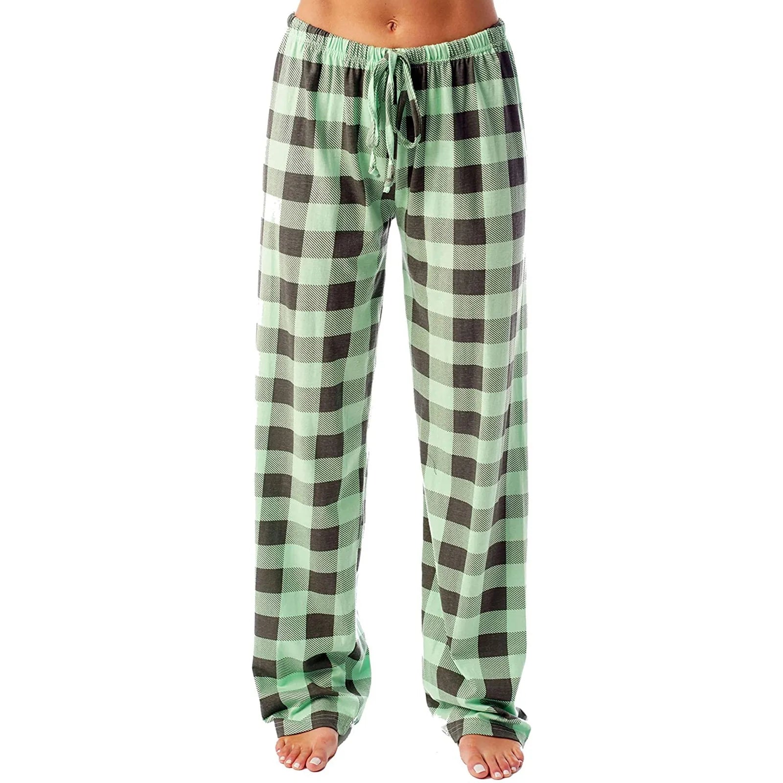 Pantalon de pyjama de Noël pour femme Pantalon à carreaux d'automne et d'hiver