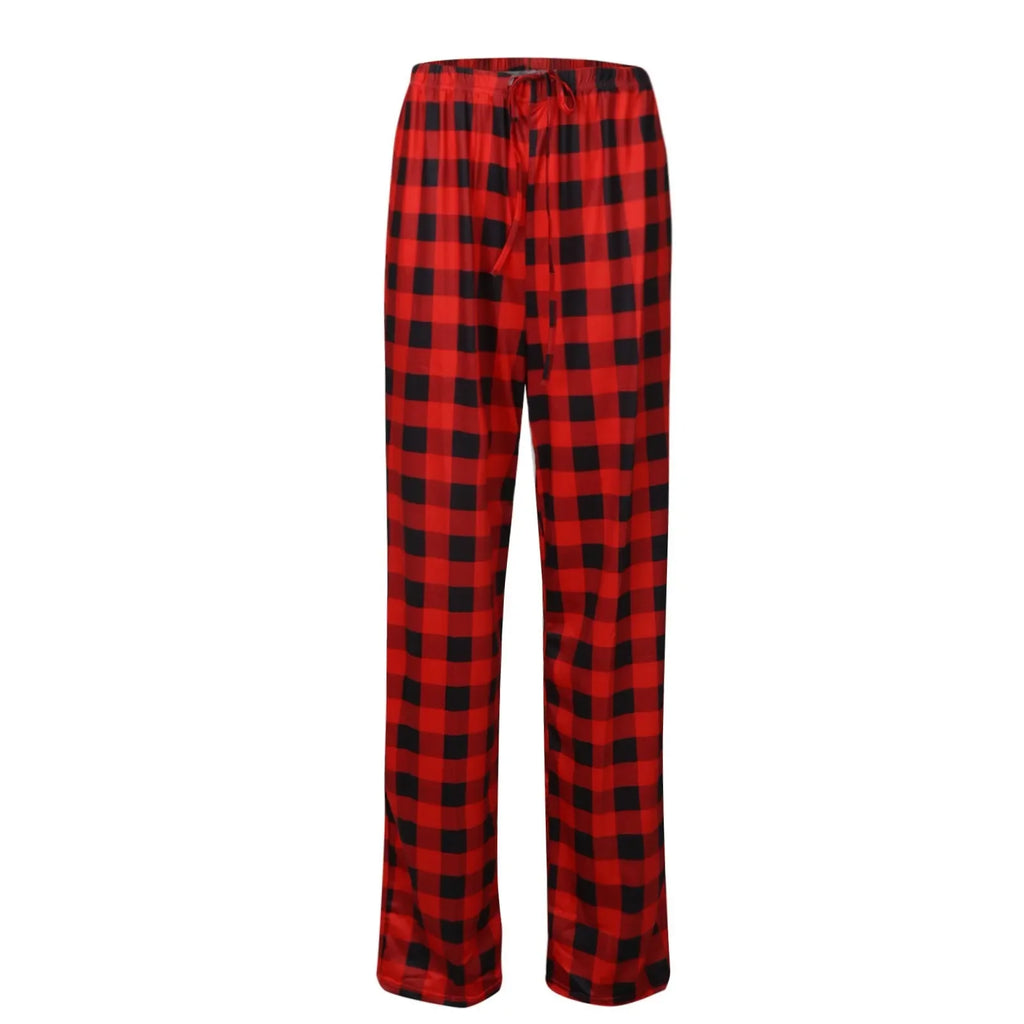 Pantalon de pyjama de Noël pour femme Pantalon à carreaux d'automne et d'hiver